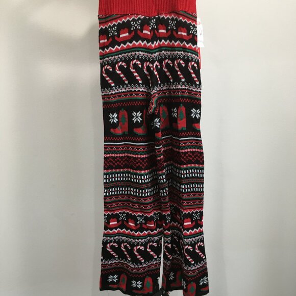 NWT EYESHADOW XMas HAPPY Y'ALLDAYS Sequin Country Cowboy Christmas Knit Overalls - Picture 10 of 15